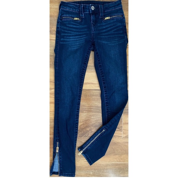 $229‼️TRUE RELIGION Super Skinny Jeans Buddha Big Stitch Ankle Mid Rise Y2K Dark - Picture 10 of 11